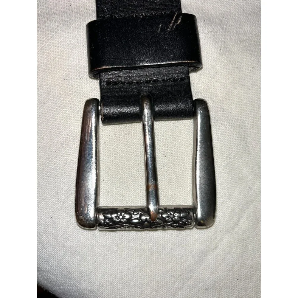 Fossil Black Genuine Leather Women's‎ Belt, Small, 36 1/2x1 3/8